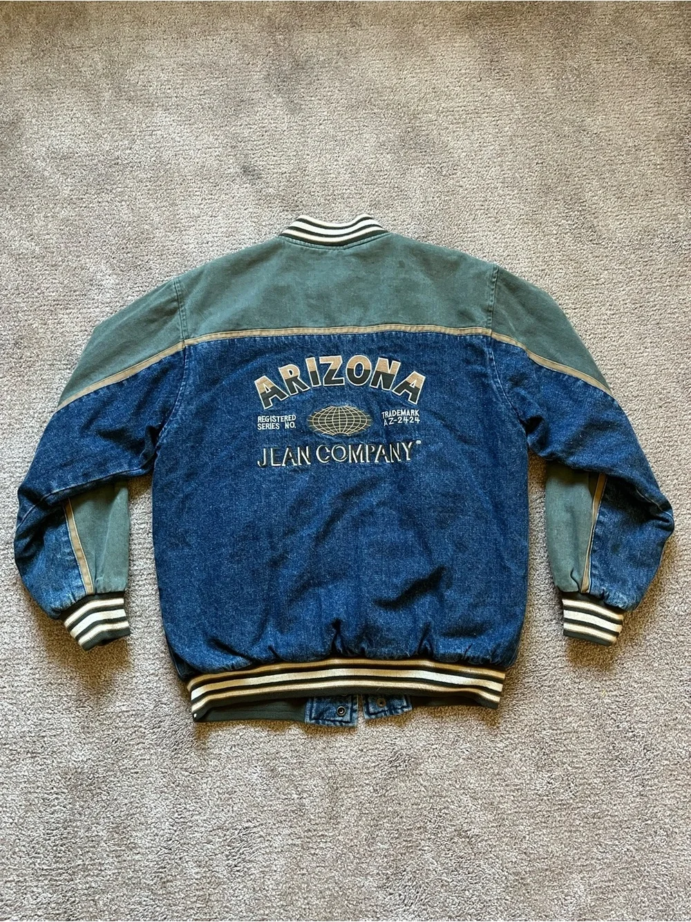 VTG 90’s Arizona Jean Co. Denim Varsity Jacket